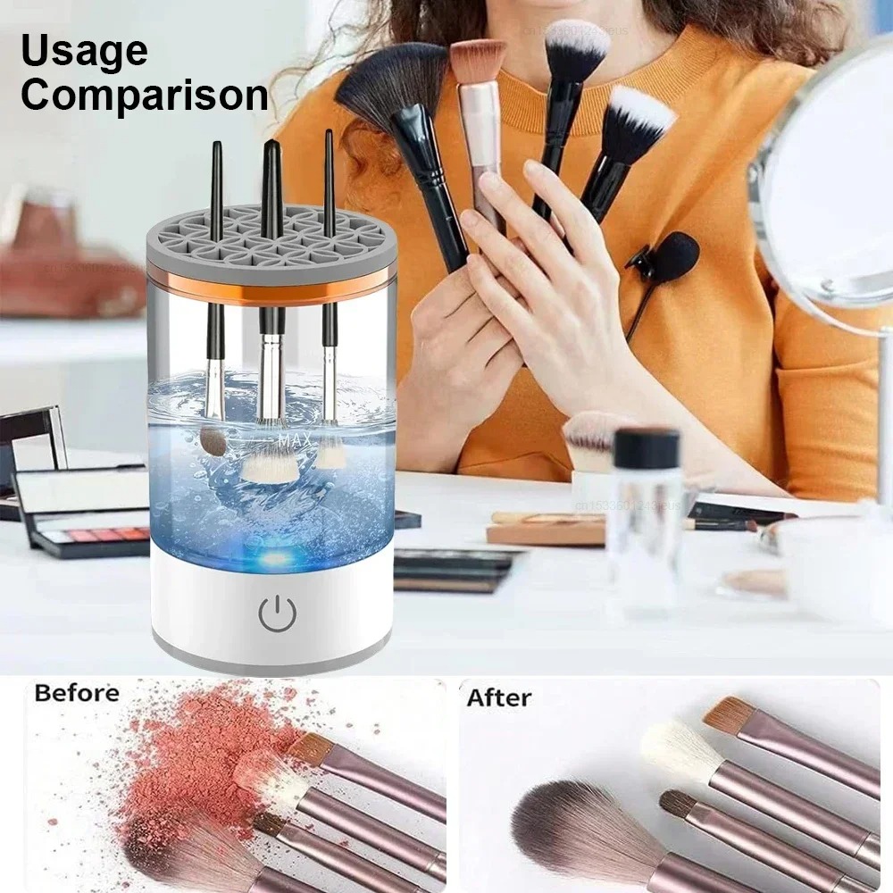 Beauty Makeup Brands - Pulitore Elettrico Portatile USB per Pennelli